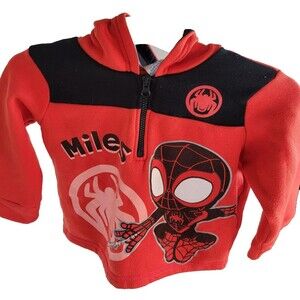 Marvel Spidey and His Amazing Friends Miles 3T Hoodie black pull over zipper